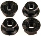 Team Magic Radmuttern M4 serrated geflanscht Schwarz (4 Stk.) / TM111160BK