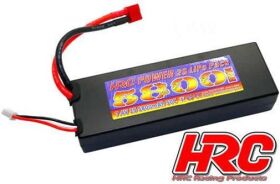 HRC Racing Akku LiPo 2S 7.4V 5800mAh 50C RC Car HRC Power 5800 Hard Case Ultra T (Deans Kompatible) Stecker / HRC02258D