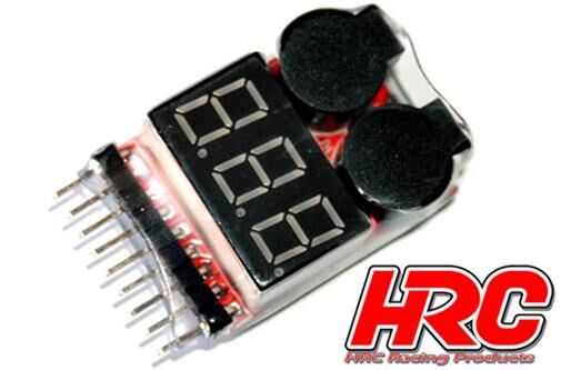 HRC Racing Elektronik LiPo/LiFe/LiIon 1S-8S Monitor & Alarm / HRC9374