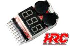 HRC Racing Elektronik LiPo/LiFe/LiIon 1S-8S Monitor & Alarm / HRC9374