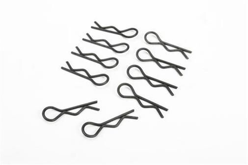 Team Magic Karosserieklammern R8 für 8mm Halter Schwarz (10 Stk.) / TM111166