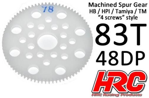 HRC Racing Hauptzahnrad 48DP Low Friction Gefräst Delrin 83Z / HRC74883P