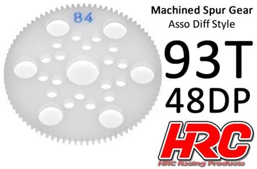 HRC Racing Hauptzahnrad 48DP Low Friction Gefräst Delrin Diff 93Z / HRC74893A