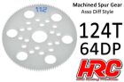 HRC Racing Hauptzahnrad 64DP Low Friction Gefräst Delrin Diff 124Z / HRC764124A