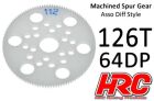 HRC Racing Hauptzahnrad 64DP Low Friction Gefräst Delrin Diff 126Z / HRC764126A
