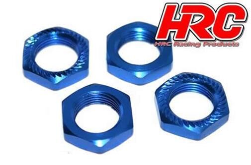 HRC Racing Radmutter 1/8 TSW Pro Racing 17mm x 1.0 serrated geflanscht Blau (4 Stk.) / HRC1056BL