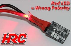 HRC Racing Ladekabel mit Polarity Check LED 4mm Gold Stecker zu TRX & Balancer Stecker / HRC9151TL