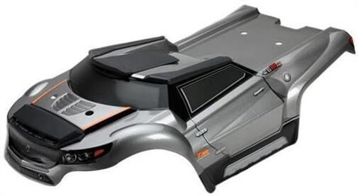 Team Magic Karosserie Monster Truck Fertig lackiert E6 III HX Metal Grau / TM505246MG