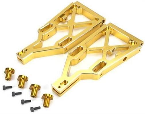 Team Magic Tuningteil E6 Trooper / Trooper II / E6 III Aluminium Gold eloxiert Lower Querlenker (2 Stk.) / TM505223GD