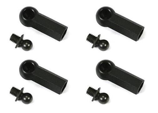 Team Magic Kugelkopfpfannen und Kugelköpfen Kurz Schwarz 4 Stk. / TM115025