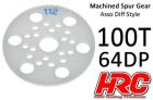 HRC Racing Hauptzahnrad 64DP Low Friction Gefräst Delrin Diff 100Z / HRC764100A