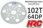 HRC Racing Hauptzahnrad 64DP Low Friction Gefräst Delrin Diff 102Z / HRC764102A