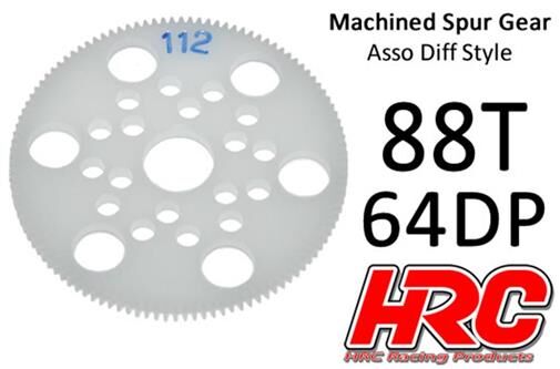 HRC Racing Hauptzahnrad 64DP Low Friction Gefräst Delrin Diff Style 88Z / HRC76488A