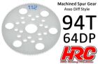 HRC Racing Hauptzahnrad 64DP Low Friction Gefräst Delrin Diff 94Z / HRC76494A