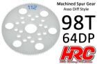 HRC Racing Hauptzahnrad 64DP Low Friction Gefräst Delrin Diff Style 98Z / HRC76498A