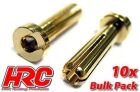 HRC Racing Stecker Gold TSW Pro Racing 4.0mm männchen Low Profile (10 Stk.) / HRC9004LB