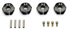 HRC Racing 1/10 Touring / Drift Aluminium 12mm Radmitnehmer 5mm Breit Schwarz (4 Stk.) Tuningteil / HRC1082BK5