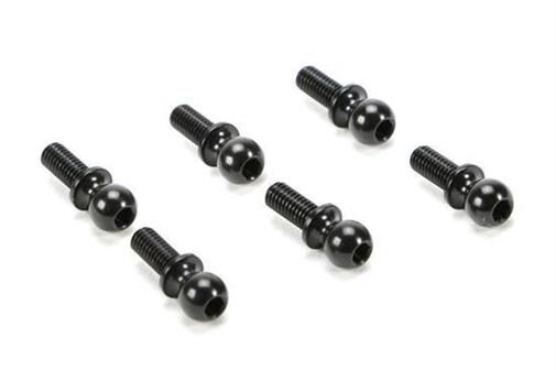 Team Magic Ersatzteil E4 Aluminium 7075 Kugelkopf 5x7mm Schwarz (6 Stk.) / TM503138A
