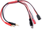 HRC Racing Ladekabel 4mm Bullet zu JST / Receiver BEC / Glühkerze- 300 mm Gold / HRC9121