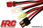 HRC Racing Ladekabel Gold Banana Stecker zu Tamiya / Mini Tamiya / TRX / Ultra T (Deans Kompatible) Stecker / HRC9123