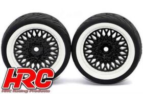HRC Racing Reifen 1/10 Touring montiert CLS Schwarz/Weiss...