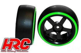 HRC Racing Reifen 1/10 Drift montiert 5-Spoke Felgen 3mm...
