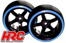 HRC Racing Reifen 1/10 Drift montiert 5-Spoke Felgen 6mm...