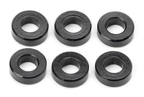 Team Magic Scheiben 3 x 6 x 2.00mm Aluminium Schwarz (10 Stk.) / TM116219BK