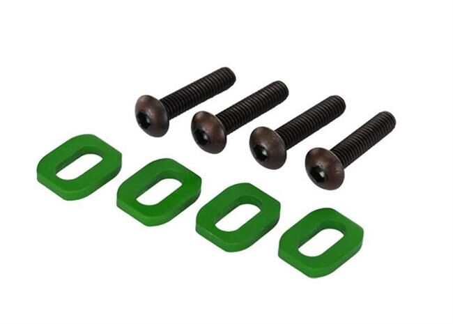 TRAXXAS Schreiben, Motorhalter, Alu (grün-eloxiert) (4)/ 4x18mm BCS TRAXXAS XMAXX / TRX7759G