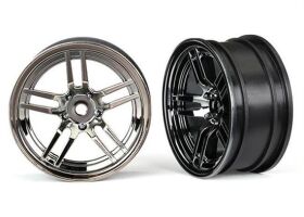 TRAXXAS Felge, 1.9 Split-Spoke Chrome-schwarz vorn (2)...