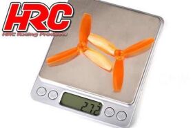 HRC Racing FPV Racing Propeller 3-blades PC Material 3045 Type ID M5 / 7mm Hub 1x CW + 1x CCW Clear Blue / HRC34Y3045CB