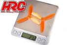 HRC Racing FPV Racing Propeller 3-blades PC Material 3045 Type ID M5 / 7mm Hub 1x CW + 1x CCW Clear Yellow / HRC34Y3045CY
