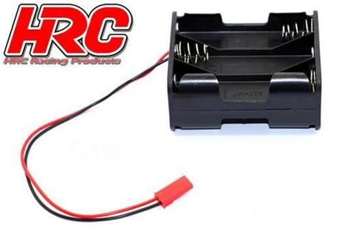 HRC Racing Batteriehalterung AA 6 Zellen Square mit BEC Stecker / HRC9271D