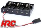 HRC Racing Batteriehalterung AA 6 Zellen Flach UNI (FUT & JR) Stecker / HRC9272E