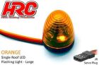 HRC Racing Lichtset 1/10 TC/Drift LED JR Stecker Einzeln Dach Blinklicht V4 (13x17mm) Orange / HRC8738LO