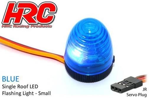 HRC Racing Lichtset 1/10 TC/Drift LED JR Stecker Einzeln Dach Blinklicht V3 (10x15mm) Blau / HRC8738SB
