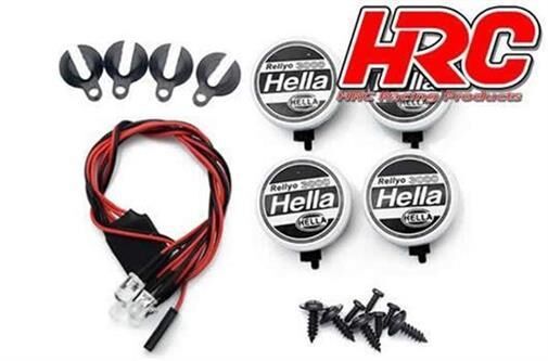 HRC Racing Lichtset 1/10 oder Monster Truck LED JR Stecker Hella Cover 4x Weiss LED / HRC8723A4