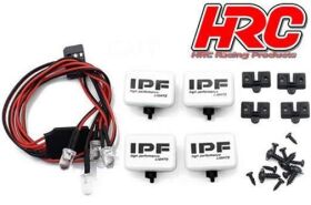 HRC Racing Lichtset 1/10 oder Monster Truck LED JR Stecker IPF Cover 4x Weiss LED / HRC8723B4