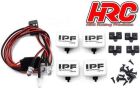 HRC Racing Lichtset 1/10 oder Monster Truck LED JR Stecker IPF Cover 4x Weiss LED / HRC8723B4