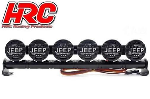 HRC Racing Lichtset 1/10 oder Monster Truck LED JR Stecker Dachleuchten Stange Jeep Cover 6x Weiss LED / HRC8723J6