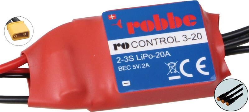 Robbe Modellsport RO-CONTROL-3-20 -- 2-3S -20(25A) BRUSHLESS REGLER / 8714