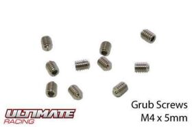 Ultimate Racing Madenschrauben M4 x 5mm (10 Stk.) / UR164405