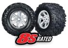 Traxxas Tires & wheels, assembled, glued (left & right) (2) / TRX7772R