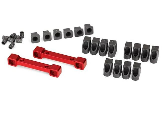 TRAXXAS Querlenkerhalter Alu rot v/h / Inserts / TRX8334R