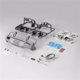 Killerbody Rammschutz mit LED Scheinwerfer Alu silber...