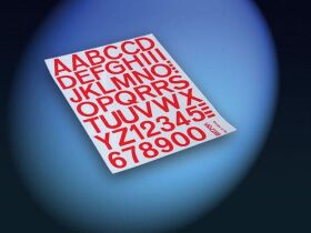 Extron Aufkleber Zahlen / Buchstaben 25mm (rot) / X3424-R
