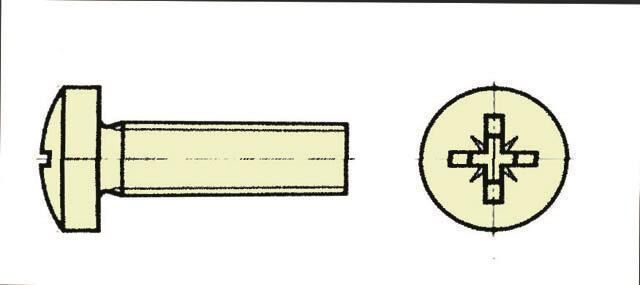 Extron Nylonschr. Zylk. mit Kreuz M 4X30 (VE=10St.) / X0645