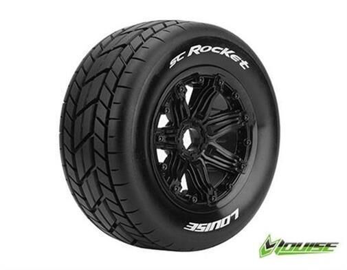 LOUISE SC-Rocket auf Felge schwarz (1 Paar) Sport-Compund vo/hi / T3291B