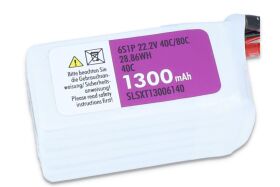 SLS Lipo Akku XTRON 1300mAh 6S1P 22,2V 40C/80C /...