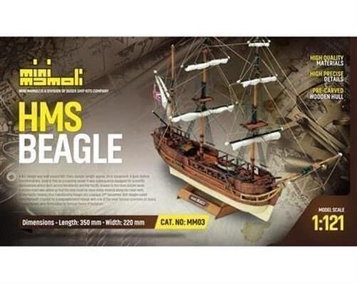 Krick MINI MAMOLI Standmodell HMS Beagle Bausatz 1:121 / 21803